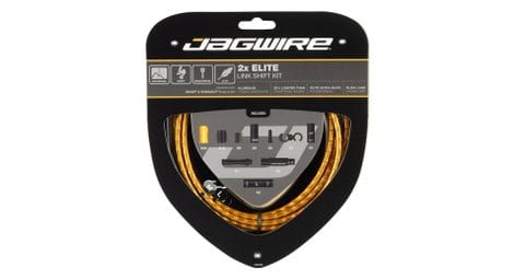 Kit câbles et gaines pour dérailleurs jagwire 2x elite link shift kit or