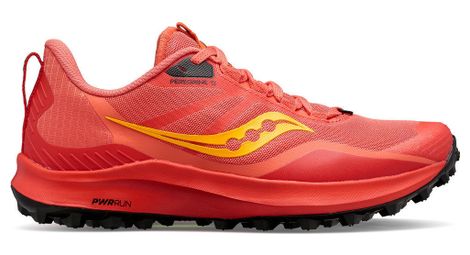 Chaussures trail saucony peregrine 12 corail jaune femme