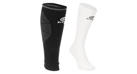 Producto reacondicionado - par de calcetines bv sport pack performance elite blanco negro