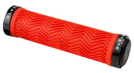 Poignées eltin type gel rouge fermeture noir