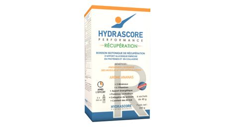 Boisson de récupération hydrascore récupération ananas 6 x 40g