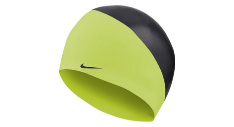 Bonnet de bain nike swim slogan silicone jaune noir