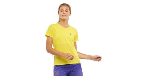 Maillot manches courtes salomon cross rebel jaune femme