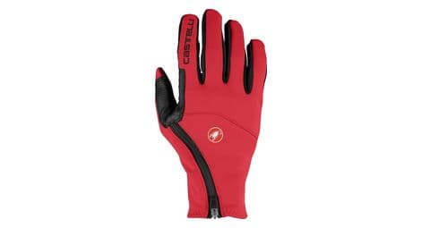 Guantes castelli espresso mortirolo rojo