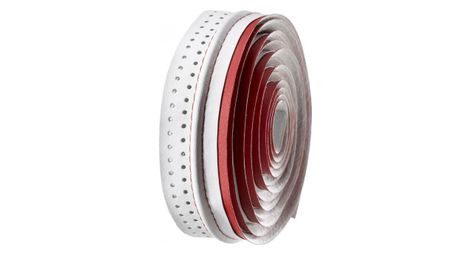 Guidoline de vélo route velo microfibre ajourée, bicolore rouge / blanc