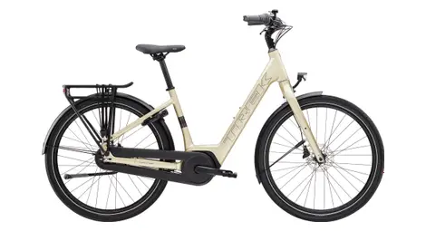 Vélo de ville électrique trek district+ 1 lowstep shimano nexus 7v 400 wh 700 mm beige