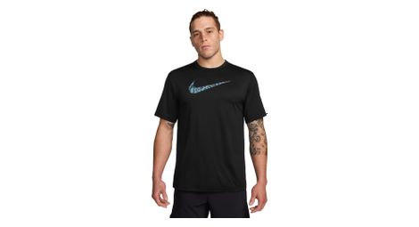 Maillot de manga corta nike dri-fit uv hyverse negro, hombre