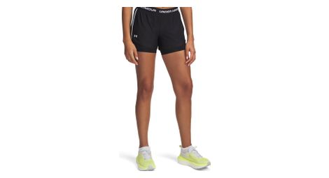 Pantalones cortos under armour tech play up 2 en 1 negro mujer