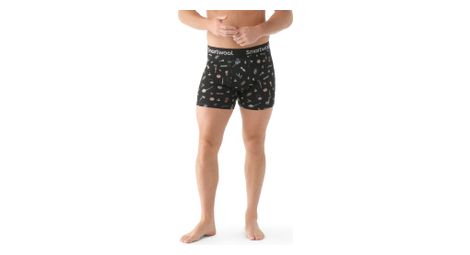 Boxer da uomo Smartwool Merino Print Black