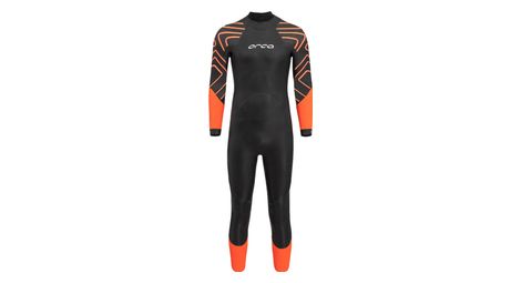 orca zeal hi vis neoprene wetsuit black orange