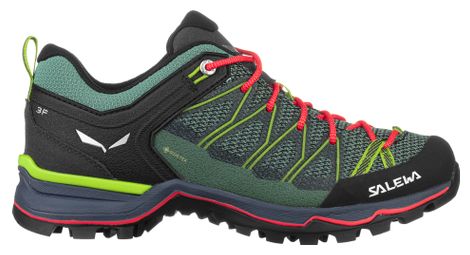 Scarpe da trekking da donna salewa mountain trainer lite gore-tex verde/corail