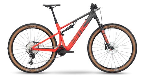 VTT Electrique Tout Suspendu Bmc Fourstroke Amp lt Two Shimano Deore xt 12v 360 wh 29   Gris Carbon Rouge 2023