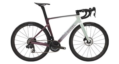 Bicicletta da strada Van Rysel RCR Pro Sram Force AXS 12V 700 mm Bianco/Rosa Lotus