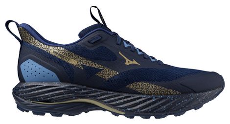 Chaussures running mizuno wave rider tt 2 bleu/or homme