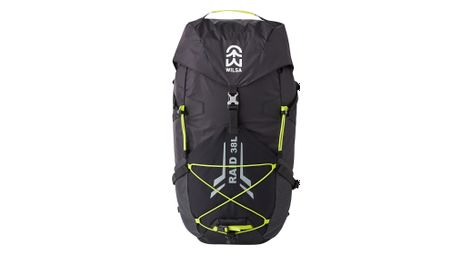 Sac à dos raid-trail 38 litres noir et jaune wilsa