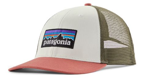 Casquette unisexe patagonia p-6 logo lopro trucker blanc/corail