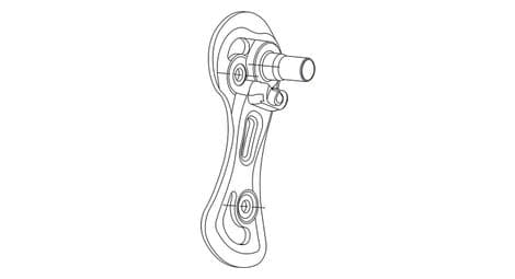 Chape moyenne de dérailleur arrière campagnolo chorus/record