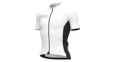 Maillot alé color block manga corta blanco