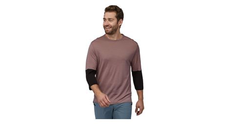 Maillot manches 3 4 patagonia merinos violet