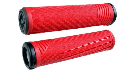 Paar odi cf v2 grips.1 lock on red / white