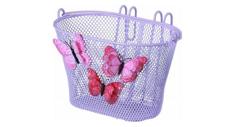 Panier de vélo avant ou arrière basil jasmin butterfly junior lila