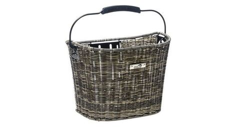 NEW LOOXS Panier À Vélo Lombok 19 Litres 34 X 25 X 25 Cm - Gris Rotin