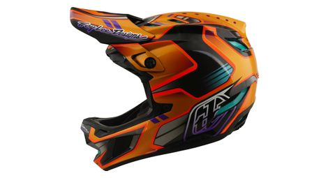 Casque Integral Troy Lee Designs D4 Carbon Mips Crest Gold