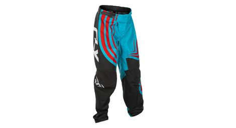 Pantalón de carreras f-16 fly para niños cian/negro/rojo