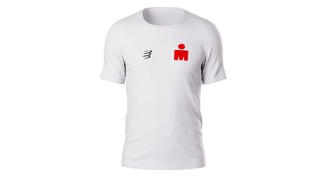 Compressport training ironman 2025 maglia a maniche corte tutto è possibile bianco/nero/rosso uomo