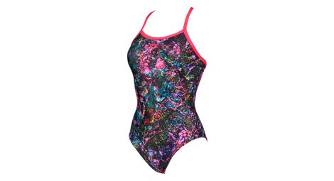 Arena mountains texture light drop back swimsuit pink multi-colour