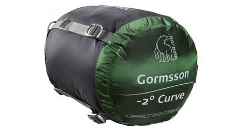 Nordisk gormsson saco de dormir 4° curva grande verde long - zip gauche