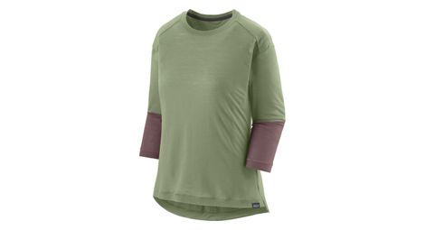 patagonia women s merino 3 4 sleeve jersey green purple