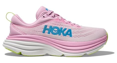 Zapatillas de running hoka bondi 8 para mujer rosa/azul/verde