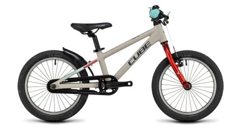 Cube cubie 160 rt bambini mtb single speed 16'' grigio rosso 2023 3 - 5 anni