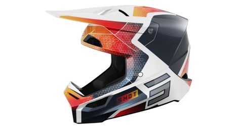Casque intégral shot furious phaser rouge bleu enfant
