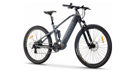 Vtt electrique tout suspendu moma e-mtb 29 shimano altus 8v gris