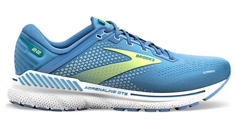 Chaussures de running brooks femme adrenaline gts 22 bleu jaune