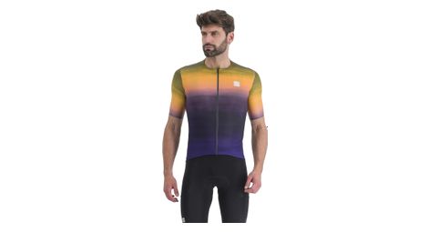 Maillot manches courtes sportful flow supergiara violet jaune