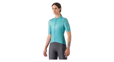 Maillot de manga corta castelli fantasia azul para mujer