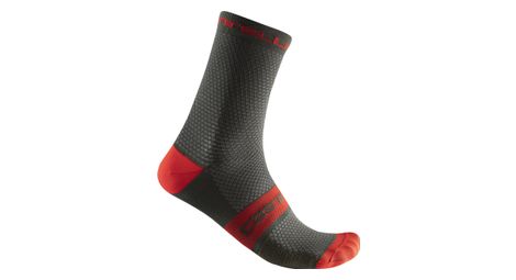 Calcetines castelli superleggera t 12 caqui / rojo