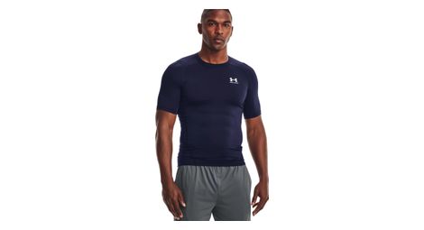 Maillot manches courtes de compression under armour heatgear armour bleu