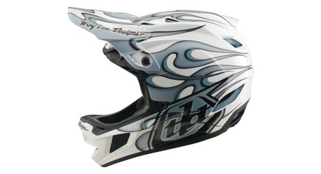 Casco integrale Troy Lee Designs D4 Composite Mips Torched bianco/argento