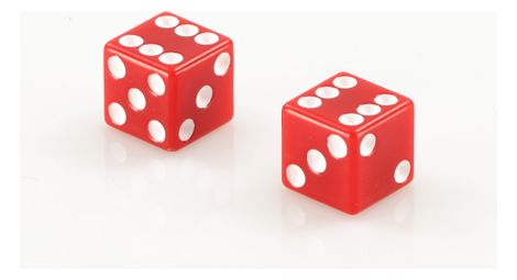 Bouchons de valve caps dice red