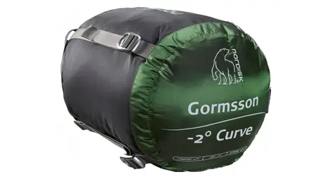 Nordisk gormsson saco de dormir curva de 4° verde medio zip gauche