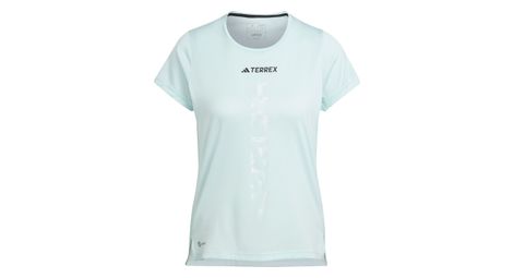 Maillot manches courtes femme adidas terrex agravic bleu