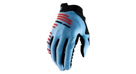 Lange handschoenen 100% r-core blauw / rood