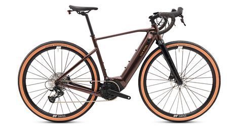 Van Rysel E-Grvl AF MD Bicicleta eléctrica de gravel Sram Apex 12S 700 mm Marrón