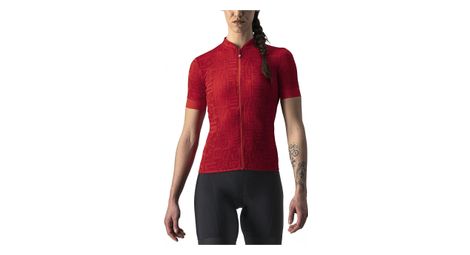 Maillot castelli promessa jacquard rojo