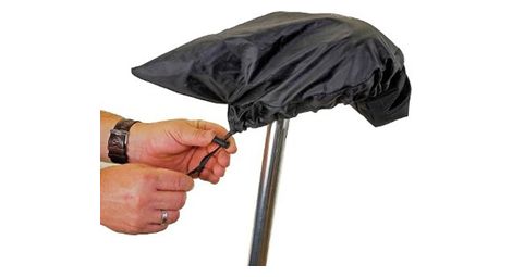 Couvre selle vélo protection pluie avec sacoche sur rail