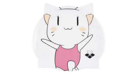 Bonnet de bain enfant arena kids silicone blanc